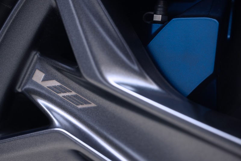 Close-up of the 2026 OPTIQ-V Brembo Performance Front Brakes | Moses Cadillac of Huntington in Huntington WV